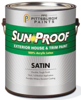 Фасадная краска PPG Sun-Proof®,100% акрил, для оттенков средней интенсивности