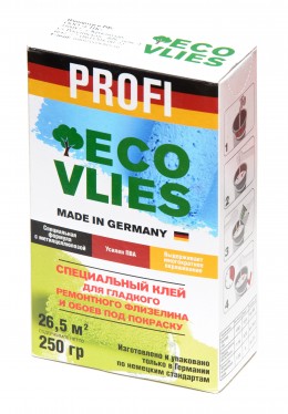 Клей ECOVLIES для гладкого ремонтного флизелина и обоев под покраску