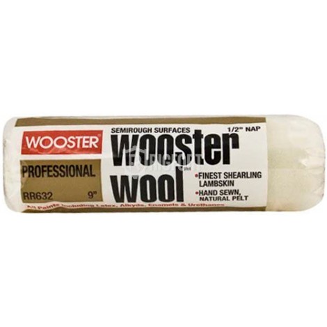 Валик малярный Wooster Wool, сменный ролик, натуральная шерсть