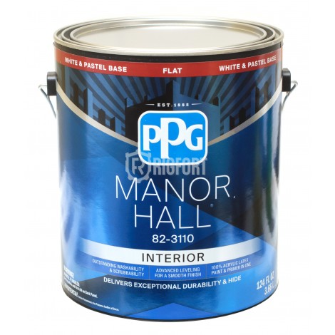 Матовая интерьерная краска PPG Manor Hall, для пастельных оттенков, 100% акрил-латекс
