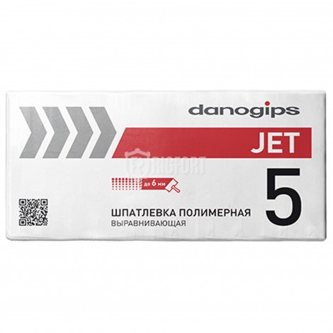 Шпатлёвка сухая полимерная выравнивающая Danogips DANO JET 5, 25 кг